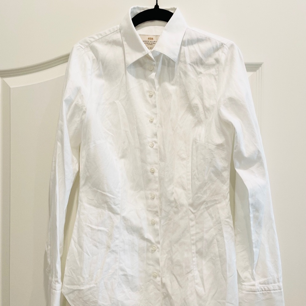 Women’s Hawes and Curtis Shirt (US 2) - white plain